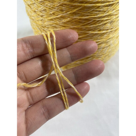 Cone Yarn Yellow White Mix Acrylic 520g #365 - Picture 3 of 3